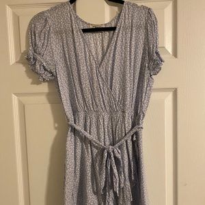 California boutique blue and white dress